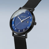 Bering Solar Blue Black 39mm Case Watch