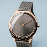 Bering Ultra Slim Grey Rose Gold 31mm Case Watch SALE