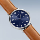 Bering Titanium Blue Tan 40mm Case Watch