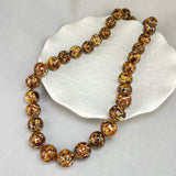 Natural Amber Composite Bead Necklace