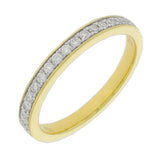 18ct Yellow Gold Diamond Grain Set Band Ring 0.25ct