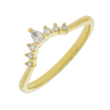 18ct Yellow Gold Diamond Tiara Ring 0.10ct