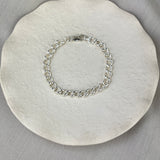 Sterling Silver Curb 80 Link Bracelet