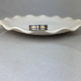 Titanium 18ct Rose Gold Inlay Groove Band Ring 6mm SALE
