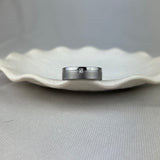 Titanium Diamond Princess Cut Band Ring 7mm SALE