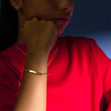 Little Star Luxe 9ct Yellow Gold Aurora Diamond ID Bracelet