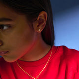 Little Star Luxe 9ct Yellow Gold Mina Diamond Moon Stud Earrings