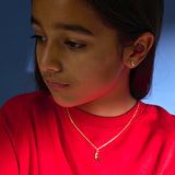 Little Star Luxe 9ct Yellow Gold Alya Diamond Moon Necklace