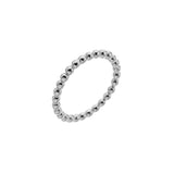 Dew Sterling Silver Beaded Band Ring 2.5mm