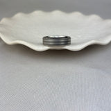 Titanium Silver Inlay Double Band Ring 7mm SALE