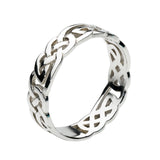 Dew Sterling Silver Celtic Open Knotwork Band Ring 6mm