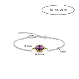 Ti Sento Hexagonal Purple CZ Bracelet SALE