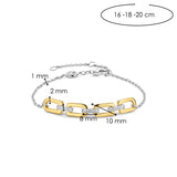 Ti Sento Signature Link Gold Plated CZ Bracelet