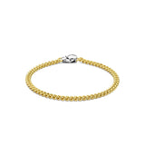Ti Sento Sterling Silver Curb Chain Bracelet Golden 4mm