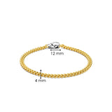 Ti Sento Sterling Silver Curb Chain Bracelet Golden 4mm