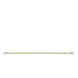 Ti Sento Sterling Silver Round Alternating Tennis CZ Bracelet Golden 3.5mm