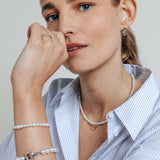 Ti Sento Modern Pearl Sterling Silver Necklace
