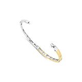 Ti Sento Sterling Silver Classic CZ Studded Bangle Golden 5mm