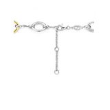 Ti Sento Sterling Silver Connected Circle Oval Bracelet Golden