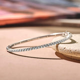 Ti Sento Sterling Silver Classic Tennis CZ Bangle 3mm
