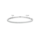 Ti Sento Sterling Silver Classic Tennis CZ Bangle 3mm
