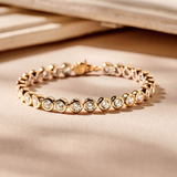 Ti Sento Sterling Silver Round Tennis CZ Bracelet Golden 5.5mm