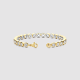 Ti Sento Sterling Silver Round Tennis CZ Bracelet Golden 5.5mm