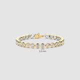 Ti Sento Sterling Silver Round Tennis CZ Bracelet Golden 5.5mm