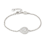 Nomination Domina Pear Bracelet, Sterling Silver Rhodium Plated CZ