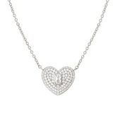 Nomination Domina Heart Necklace, Sterling Silver Rhodium Plated CZ