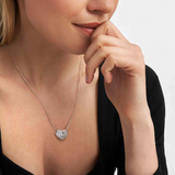 Nomination Domina Heart Necklace, Sterling Silver Rhodium Plated CZ