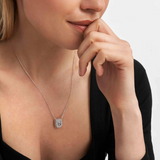 Nomination Domina Cushion Necklace, Sterling Silver Rhodium Plated CZ