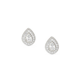 Nomination Domina Pear Stud Earrings, Sterling Silver Rhodium Plated CZ