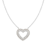 Nomination LoveCloud Heart Necklace, Sterling Silver CZ