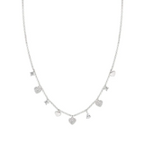 Nomination Lucentissima Heart Charm Necklace Sterling Silver CZ