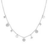 Nomination Lucentissima Round Charm Necklace Sterling Silver CZ