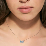 Nomination Shine Me Up Butterfly Necklace, Sterling Silver CZ