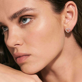 Nomination Shine Me Up Heart Stud Earrings, Sterling Silver CZ