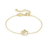 Nomination Petite Sparkle Star Bracelet, Sterling Silver Gold Plated CZ