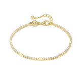 Nomination Petite Sparkle Tennis Bracelet, Sterling Silver Gold Plated CZ