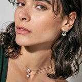 Nomination Petite Sparkle Four Leaf Clover Hoop Earrings, Sterling Silver CZ