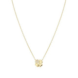 Nomination Petite Sparkle Four Leaf Clover Necklace, Sterling Silver Gold Plated CZ