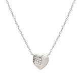 Nomination Petite Sparkle Heart Necklace, Sterling Silver CZ