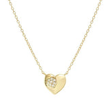 Nomination Petite Sparkle Heart Necklace, Sterling Silver Gold Plated CZ