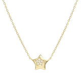 Nomination Petite Sparkle Star Necklace, Sterling Silver Gold Plated CZ