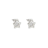 Nomination Petite Sparkle Star Stud Earrings, Sterling Silver CZ