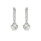 Nomination Petite Sparkle Four Leaf Clover Hoop Earrings, Sterling Silver CZ