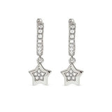 Nomination Petite Sparkle Star Hoop Earrings, Sterling Silver CZ