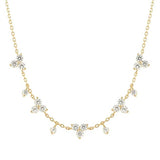 Nomination Life Bouquet CZ Chain Necklace, Sterling Silver Gold Plated