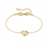 Nomination Dreams Beats CZ Heart Bracelet, Sterling Silver Gold Plated